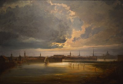 Moonlit View of Stockholm by Peder Balke
